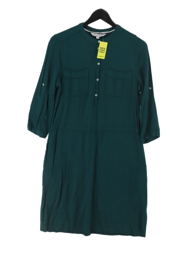 Crew Clothing Women's Midi Dress UK 10 Green 100% Viscose