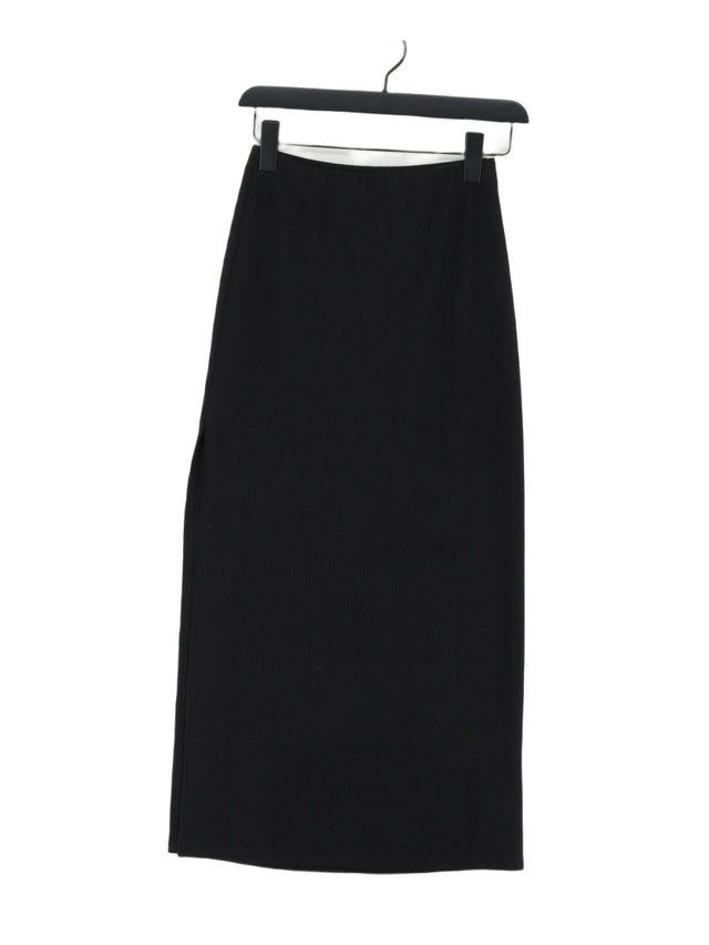 Reformation Women's Midi Skirt XS Black Polyester with Spandex