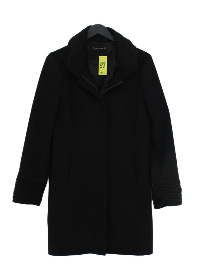 Zara Women's Coat M Black 100% Other