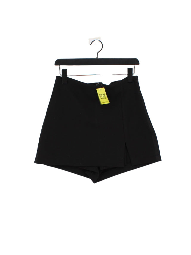 Zara Women's Midi Skirt L Black 100% Polyester
