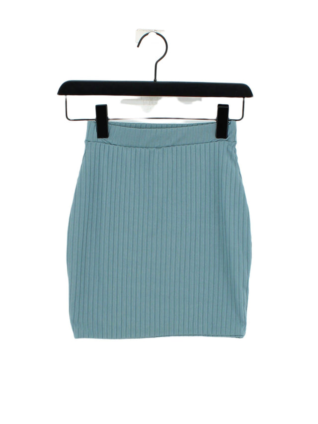 Club London Women's Mini Skirt UK 4 Blue Polyester with Elastane