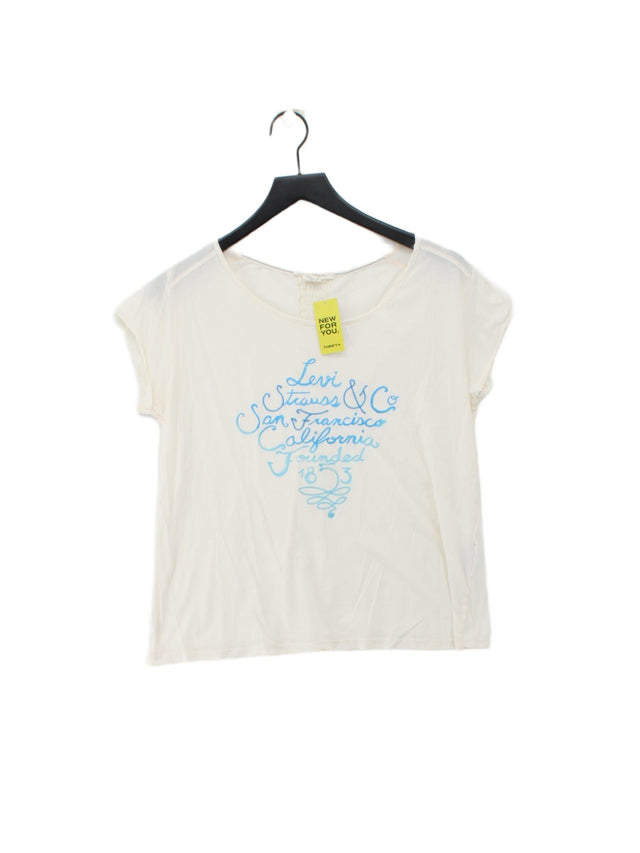 Levi’s Women's T-Shirt M Cream 100% Cotton