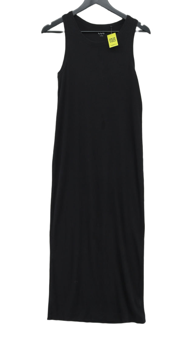 COS Women's Maxi Dress L Black Cotton with Elastane