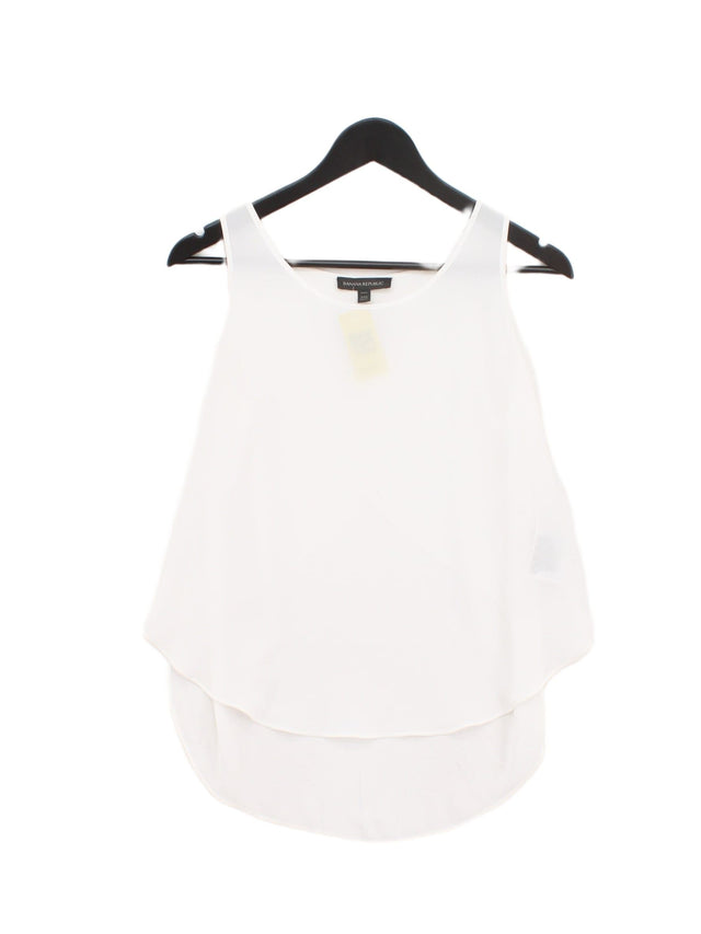 Banana Republic Women's T-Shirt XXS White 100% Polyester