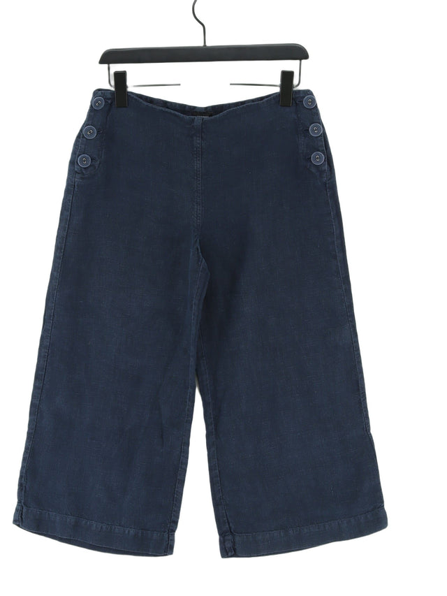 Hobbs Women's Suit Trousers W 32 in Blue 100% Linen
