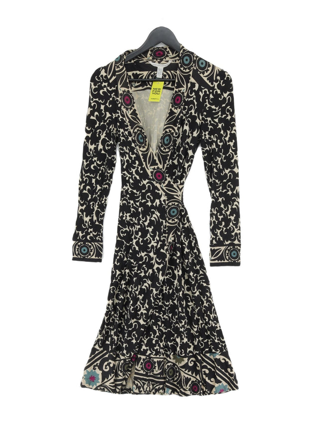Diane Von Furstenberg Women's Midi Dress UK 10 Multi 100% Silk