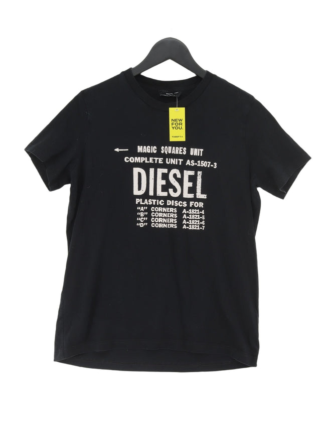 Diesel Men's T-Shirt XL Black 100% Cotton