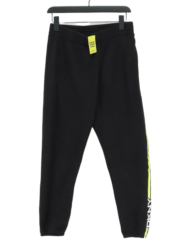 DKNY Women's Sports Bottoms M Black Cotton with Other, Polyester