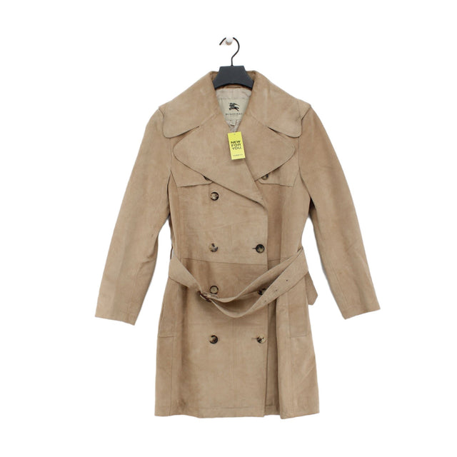 Burberry Women's Coat UK 10 Tan Leather with Viscose