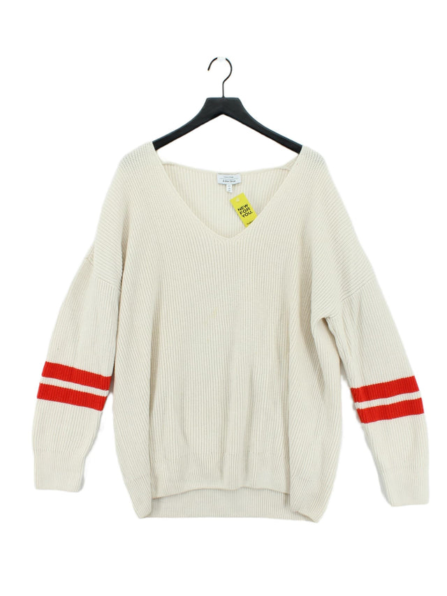 & Other Stories Women's Jumper M Cream Wool with Polyamide