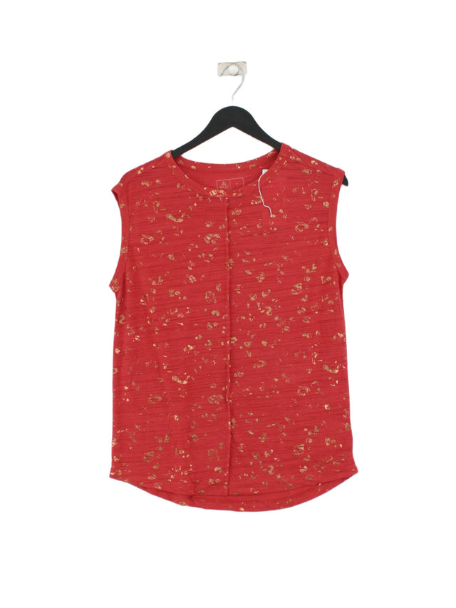 Next Women's Top UK 8 Red 100% Cotton