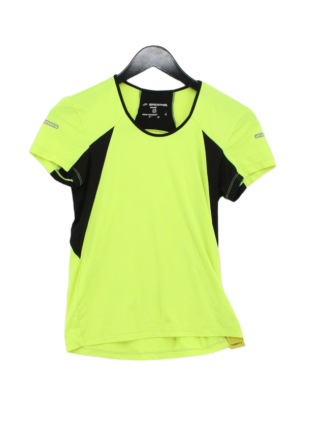 Brooks Women's T-Shirt M Yellow Polyester with Spandex