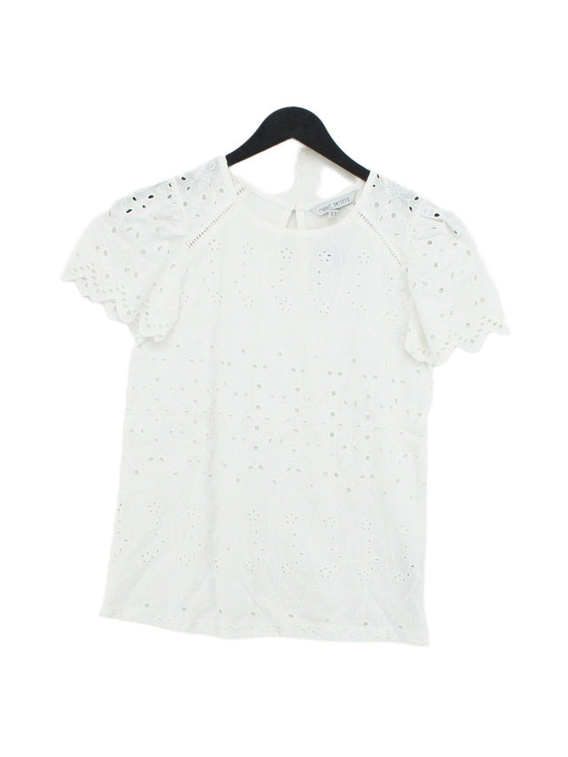 Next Women's T-Shirt UK 6 White 100% Cotton