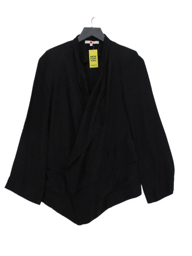 IRO Women's Blazer UK 6 Black 100% Linen