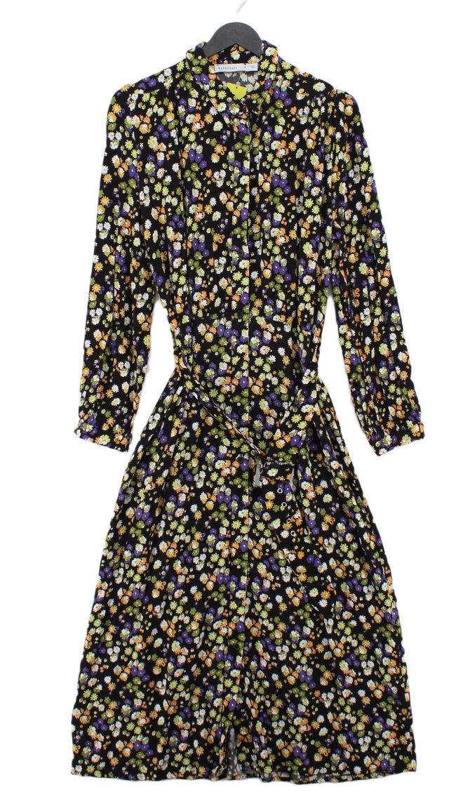Warehouse Women's Midi Dress UK 14 Multi 100% Viscose