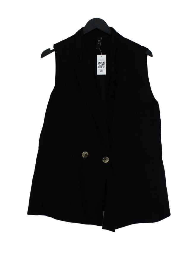 Y.A.S Women's Coat M Black Viscose with Nylon