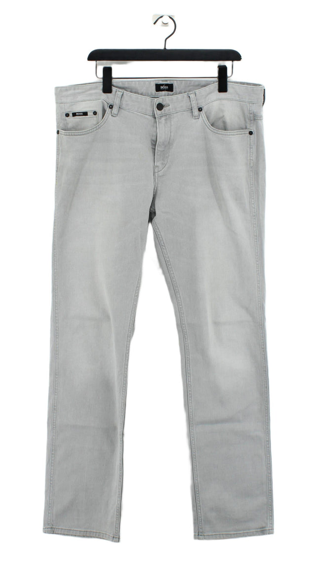 Hugo Boss Men's Jeans W 38 in; L 34 in Grey Cotton with Elastane