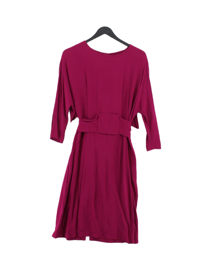 Finery Women's Midi Dress UK 14 Purple Viscose with Polyester
