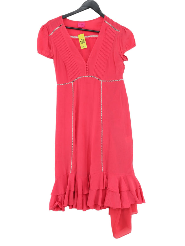 Whistles Women's Maxi Dress UK 12 Pink Silk with Polyester