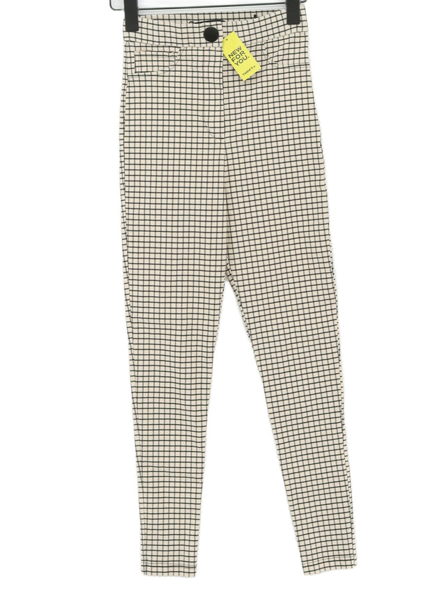 Zara Women's Trousers XS Cream Viscose with Elastane, Nylon, Polyester