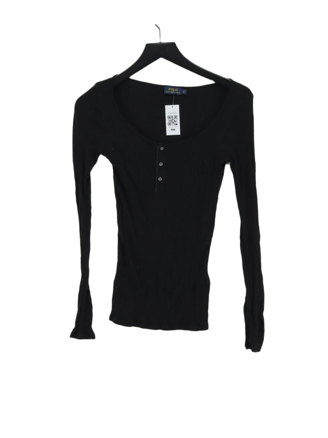 Ralph Lauren Women's T-Shirt S Black 100% Cotton