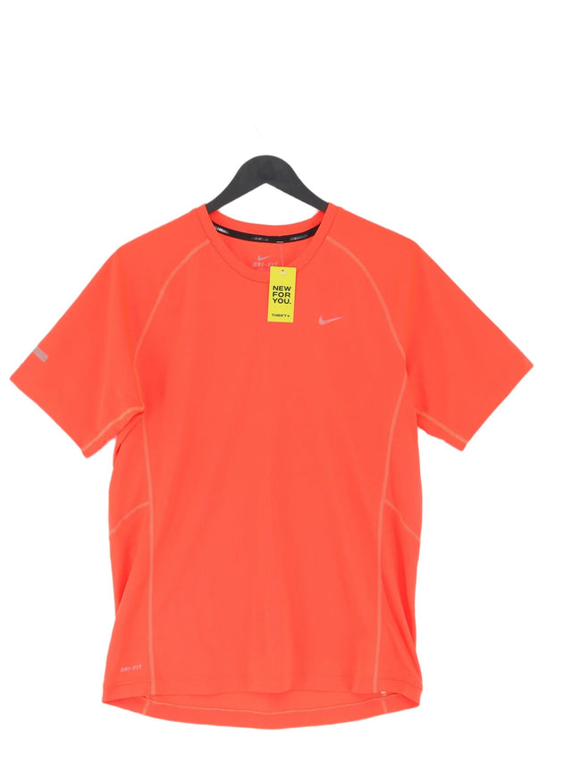 Nike Men's T-Shirt M Red 100% Polyester