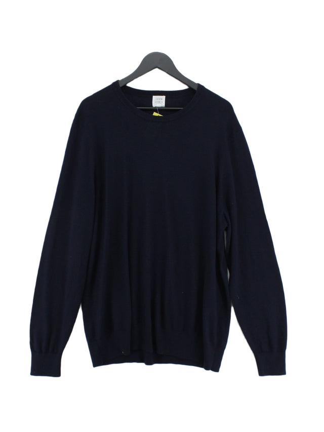 John Lewis Men's Jumper XXL Blue 100% Wool