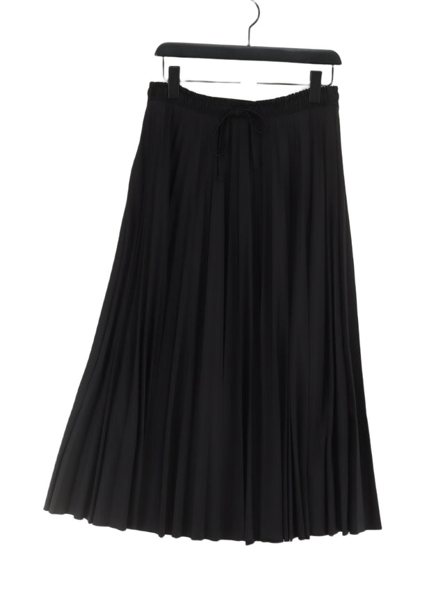 Next Women's Midi Skirt UK 14 Black Polyester with Elastane