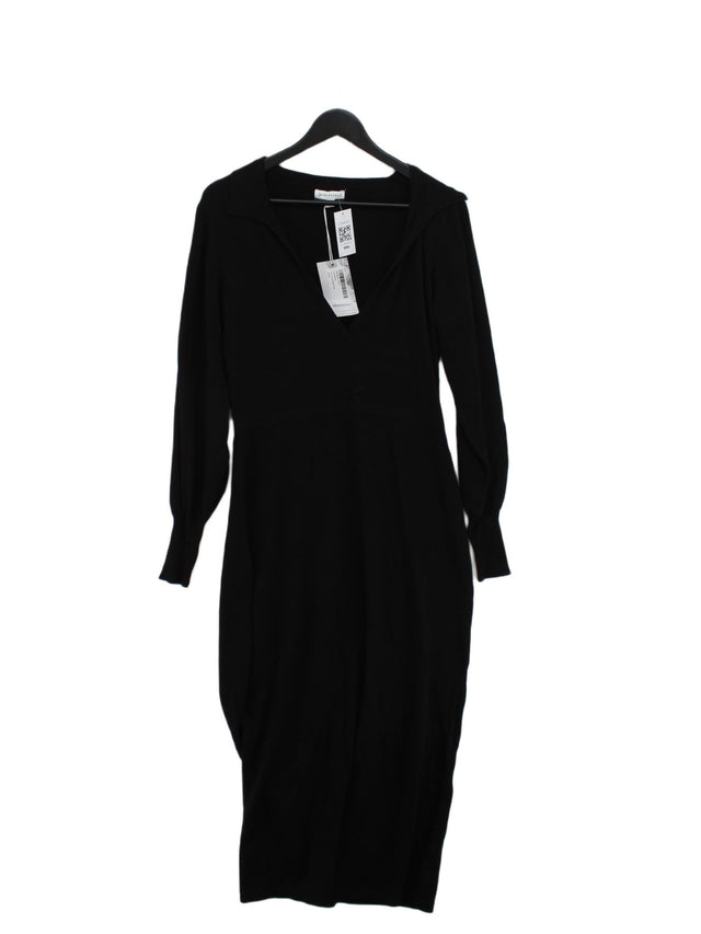 Warehouse Women's Maxi Dress M Black Viscose with Polyamide