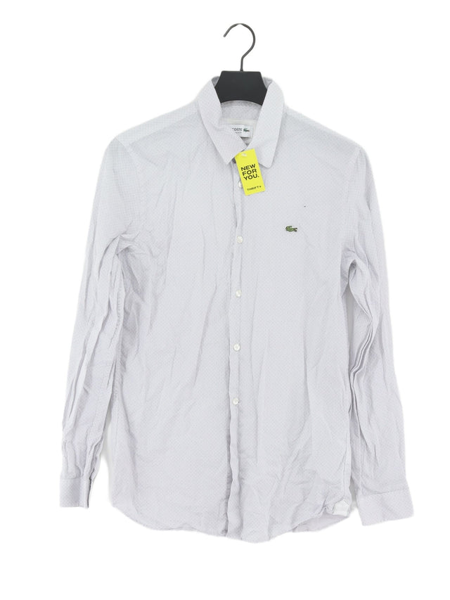 Lacoste Men's Shirt S White Cotton with Other