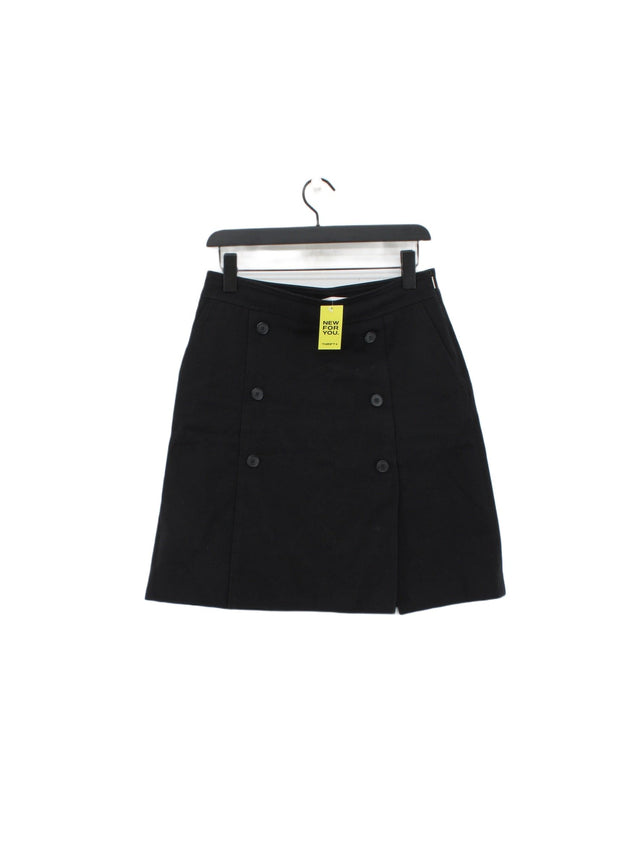 Boss Women's Midi Skirt UK 10 Black 100% Cotton