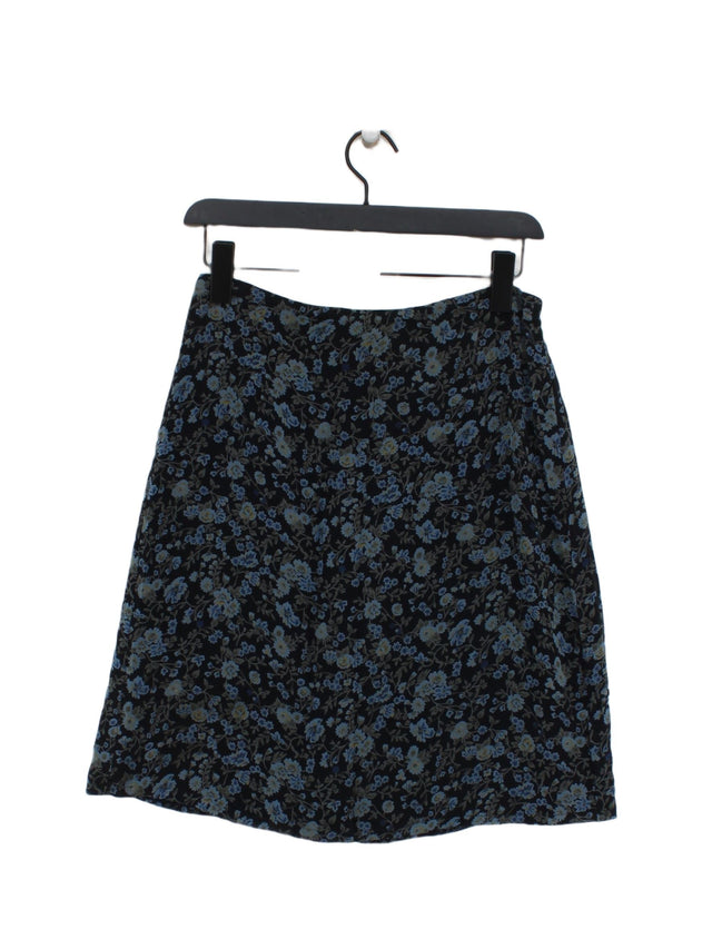 Jigsaw Women's Mini Skirt W 28 in Blue Rayon with Polyester