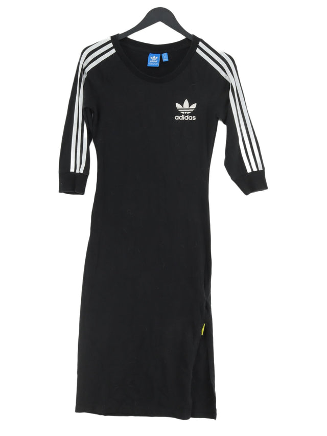Adidas Women's Midi Dress UK 8 Black Cotton with Spandex