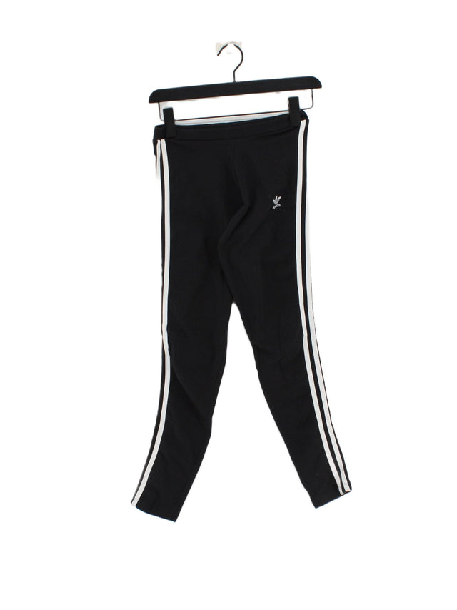 Adidas Women's Leggings UK 10 Black Cotton with Elastane
