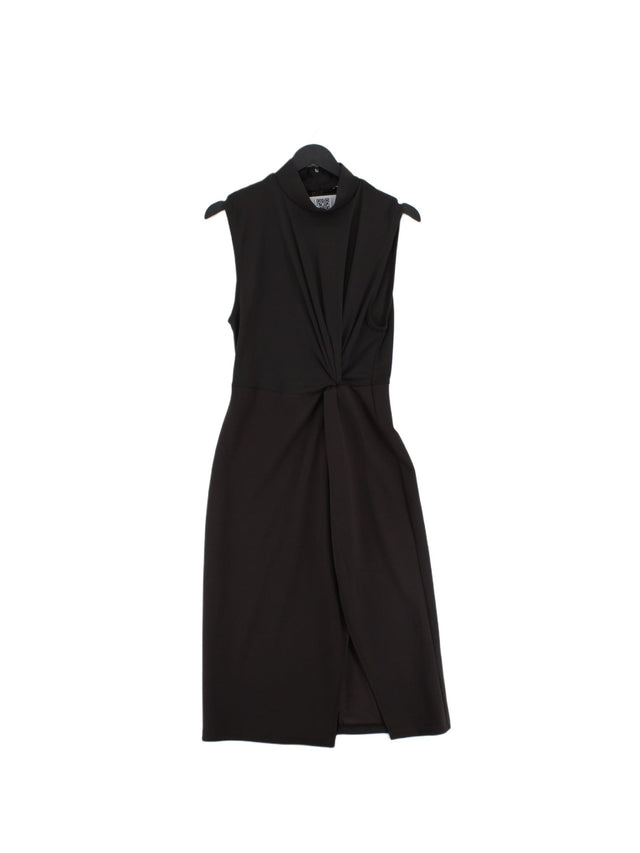 Zara Women's Midi Dress M Black Polyester with Elastane