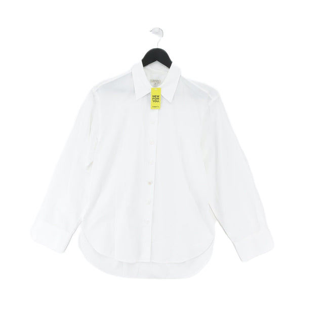 Jigsaw Women's Shirt UK 8 White 100% Cotton