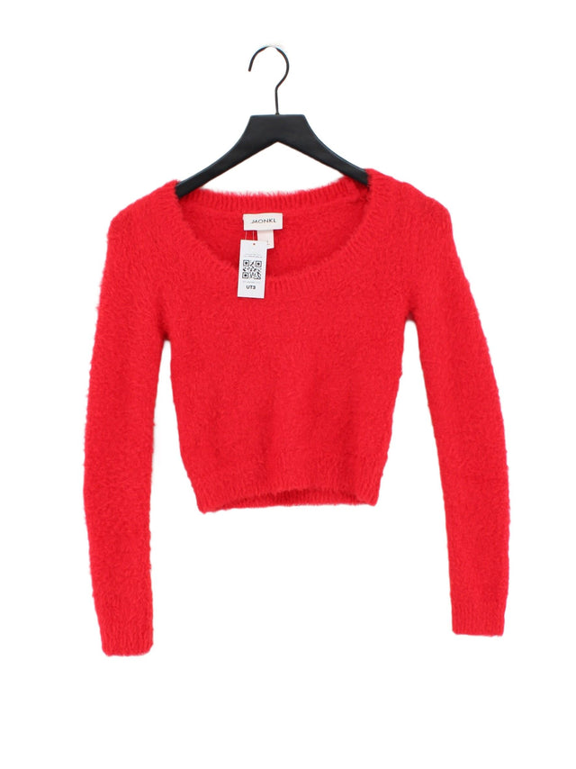 Monki Women's Jumper XXS Red 100% Polyester