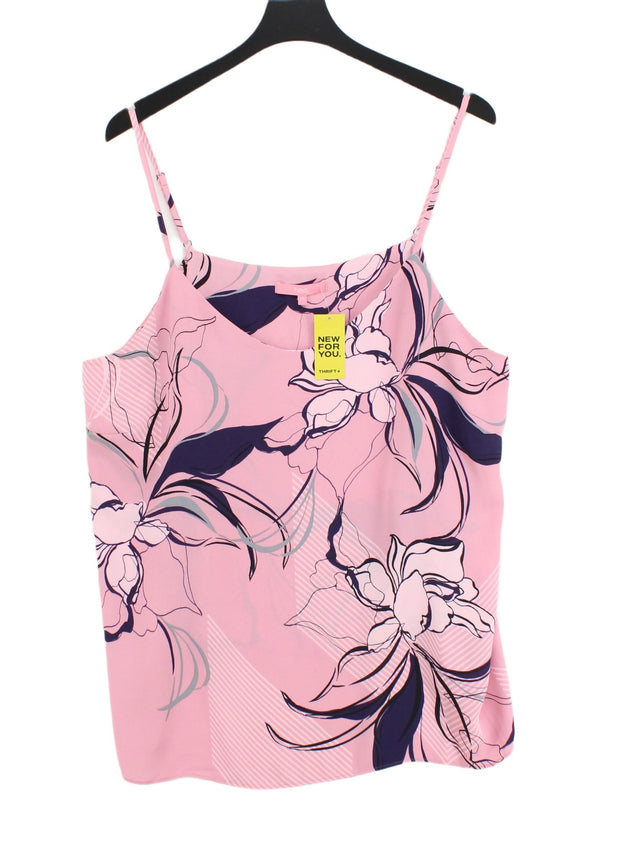 Next Women's T-Shirt UK 22 Pink 100% Polyester