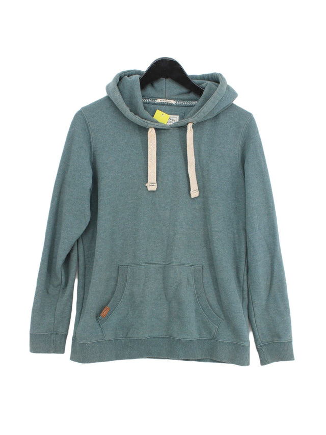 FatFace Women's Hoodie UK 10 Green Cotton with Polyester