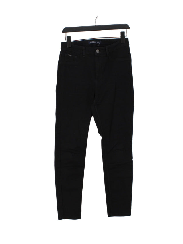 Zara Women's Jeans UK 12 Black Cotton with Elastane, Polyester