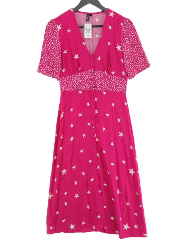 Nobody's Child Women's Maxi Dress UK 10 Pink 100% Viscose