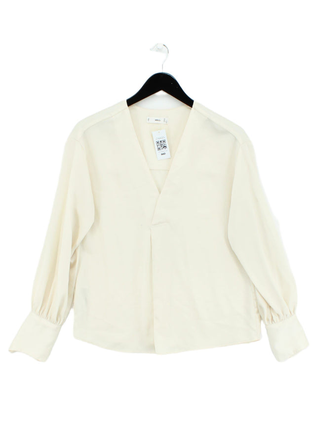 MNG Women's Blouse S Cream 100% Polyester