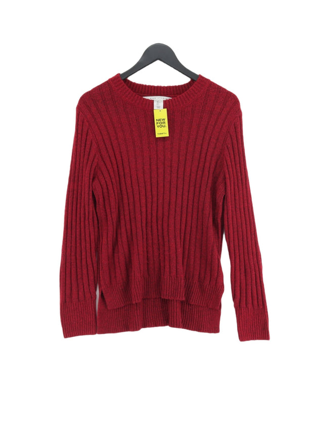 Max Studio Women's Jumper L Red Acrylic with Nylon