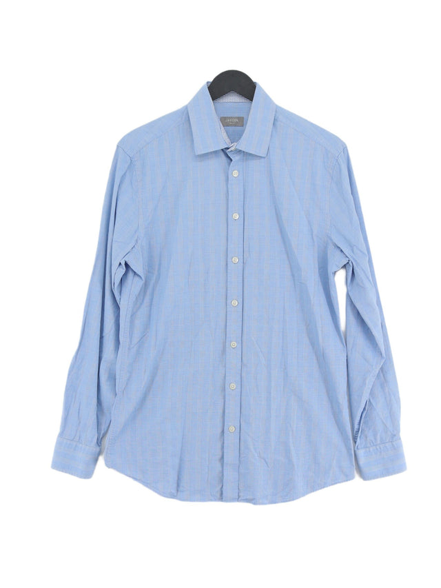 Jaeger Men's Shirt Collar: 15 in Blue 100% Cotton