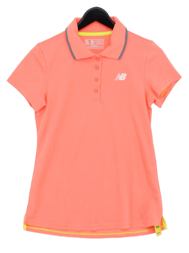 New Balance Women's Polo S Orange Polyester with Lyocell Modal