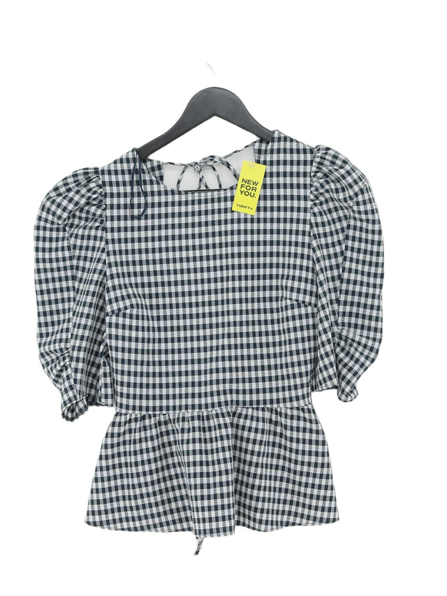 Topshop Women's Blouse UK 10 Grey Polyester with Elastane