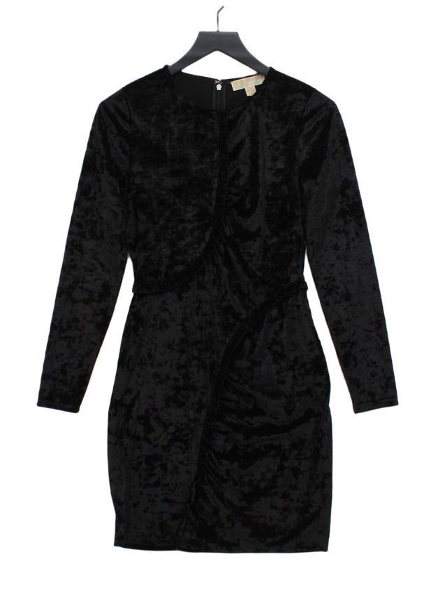 Michael Kors Women's Midi Dress XS Black Polyester with Elastane