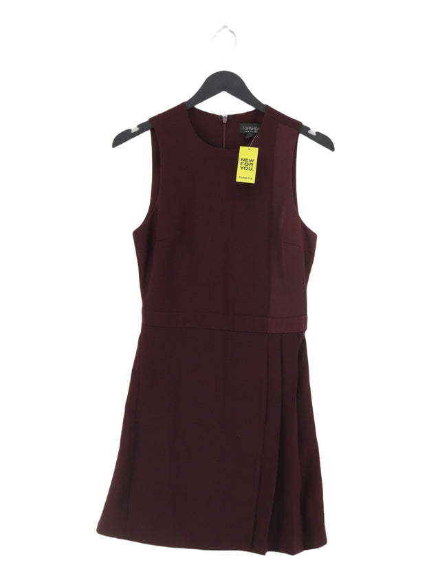 Topshop Women's Midi Dress UK 8 Purple 100% Polyester