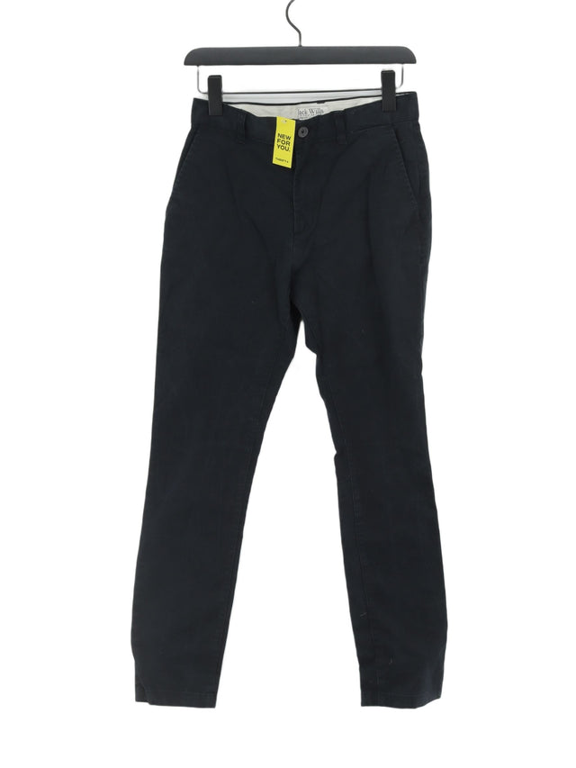 Jack Wills Men's Trousers W 28 in Black Cotton with Spandex