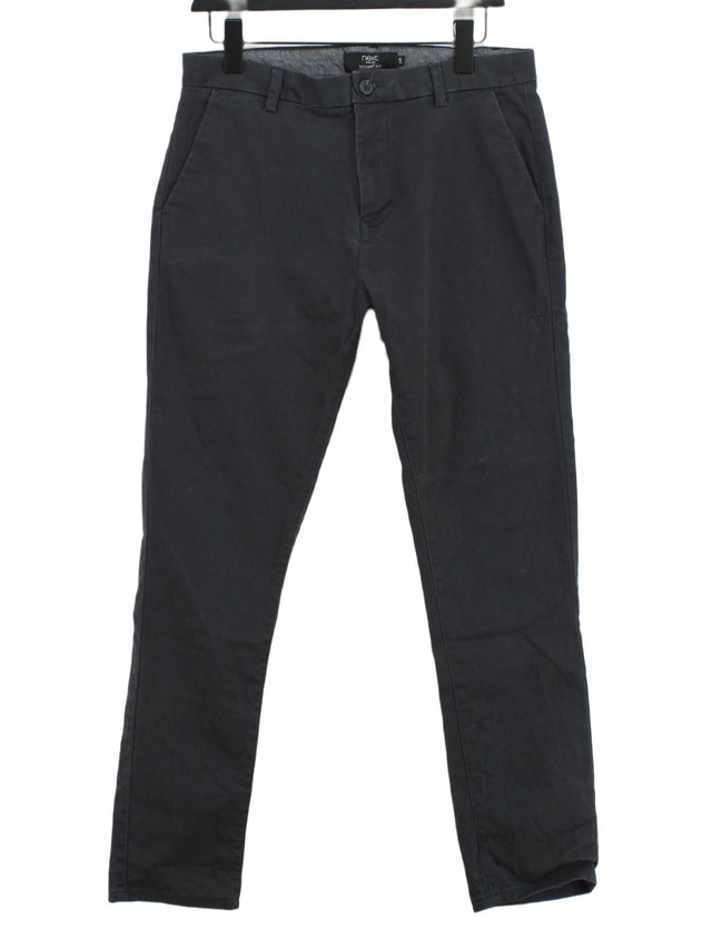 Next Men's Suit Trousers W 32 in Grey Cotton with Elastane